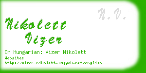 nikolett vizer business card